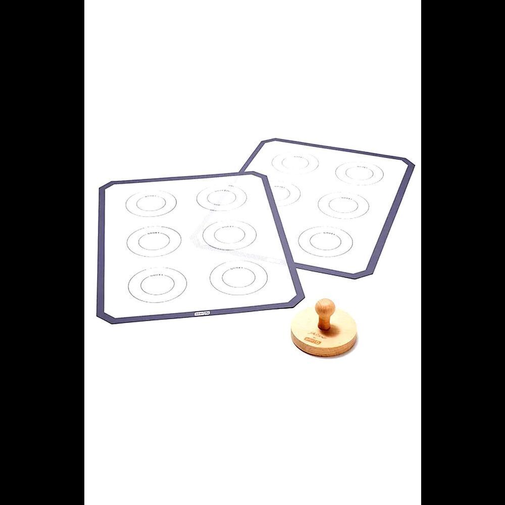 Alex by DASH Perfect Cookie Baking 2-Pack Silicone Mats and Press